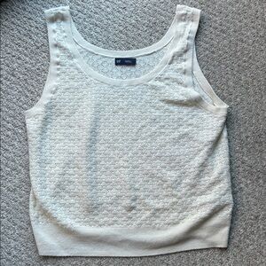 GAP Off-White Textured Sleeveless Top